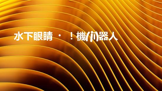 水下眼睛！機(jī)器人的新視角，探索深海奧秘，解鎖未知寶藏？